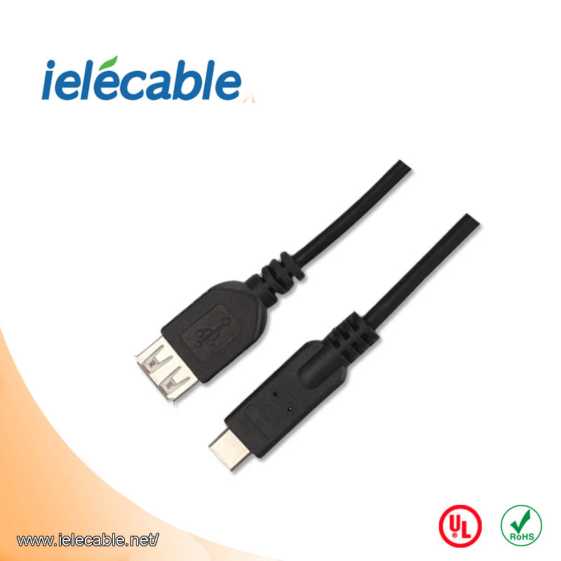 USB 3.1 type C to USB 2.0 AF male to female cable 