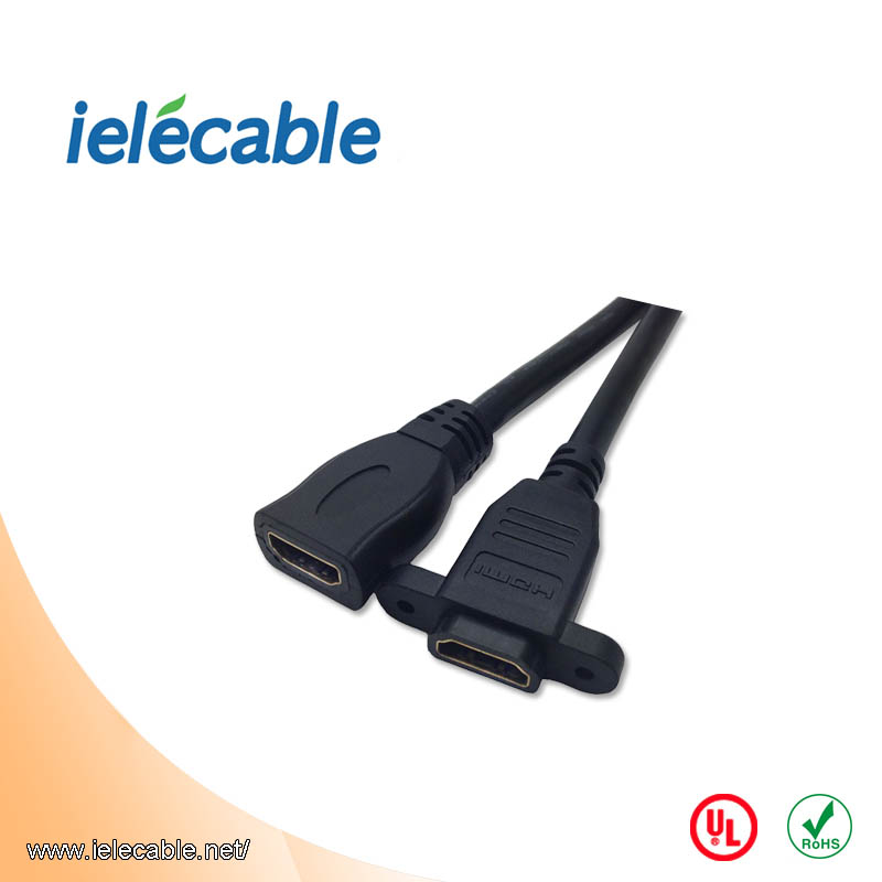 HDMI Female to Female Panel Mount Extension Cable