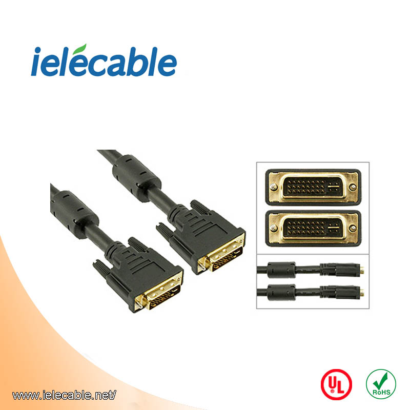 DVI-I 24+5 公对公 双通数据连接线