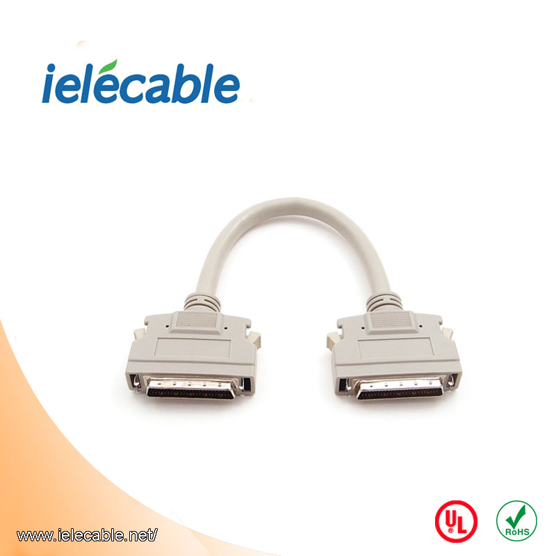 HP-DB 50pin M/M cable with Clip, Molding Type